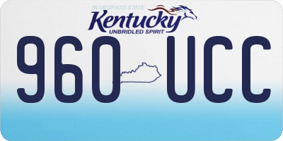 KY license plate 960UCC