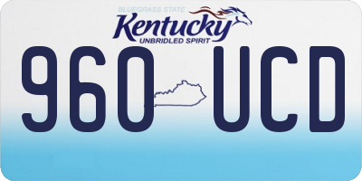 KY license plate 960UCD