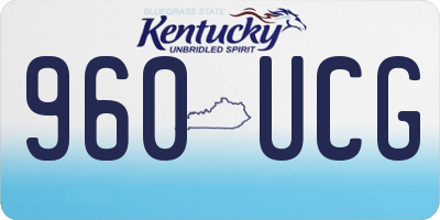 KY license plate 960UCG