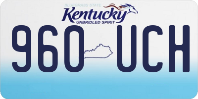 KY license plate 960UCH