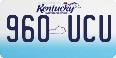 KY license plate 960UCU