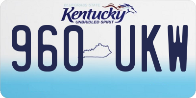 KY license plate 960UKW