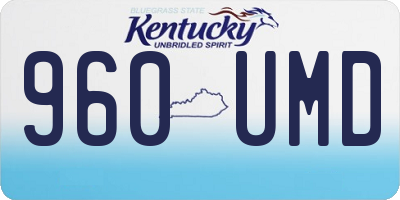 KY license plate 960UMD
