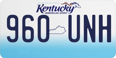 KY license plate 960UNH
