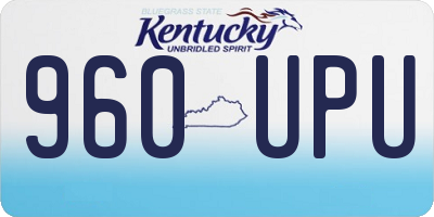 KY license plate 960UPU