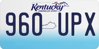 KY license plate 960UPX
