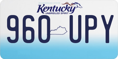 KY license plate 960UPY