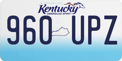 KY license plate 960UPZ