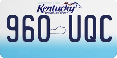 KY license plate 960UQC