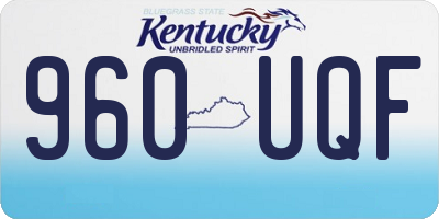 KY license plate 960UQF