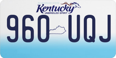KY license plate 960UQJ