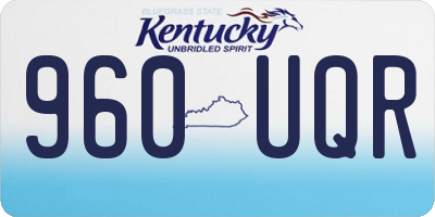 KY license plate 960UQR