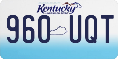 KY license plate 960UQT