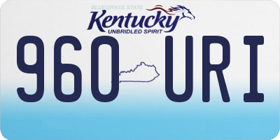 KY license plate 960URI