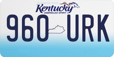 KY license plate 960URK
