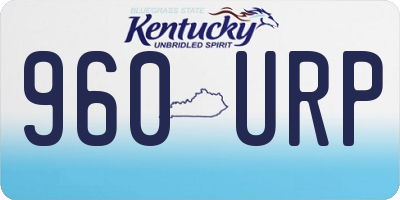 KY license plate 960URP