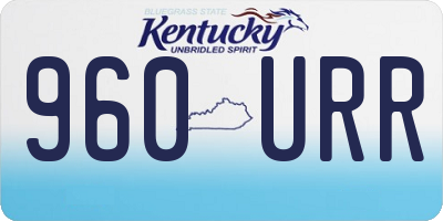 KY license plate 960URR