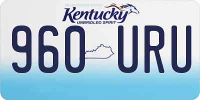 KY license plate 960URU