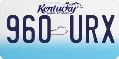 KY license plate 960URX
