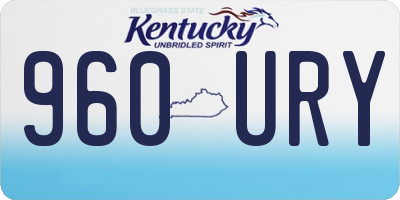 KY license plate 960URY