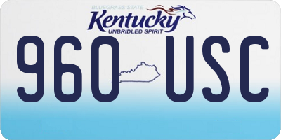 KY license plate 960USC