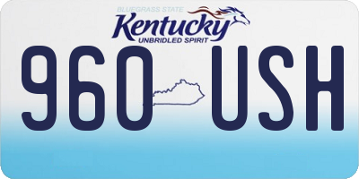 KY license plate 960USH