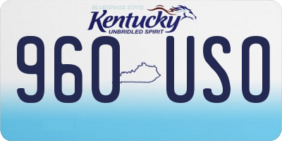 KY license plate 960USO