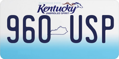 KY license plate 960USP