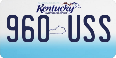 KY license plate 960USS