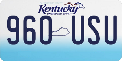 KY license plate 960USU