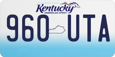 KY license plate 960UTA