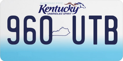 KY license plate 960UTB