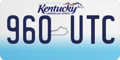 KY license plate 960UTC
