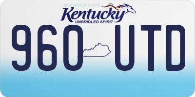 KY license plate 960UTD