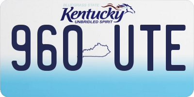 KY license plate 960UTE