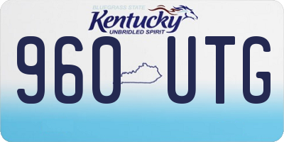 KY license plate 960UTG