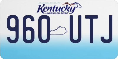 KY license plate 960UTJ