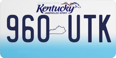 KY license plate 960UTK