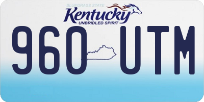 KY license plate 960UTM
