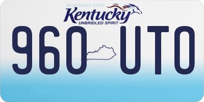 KY license plate 960UTO