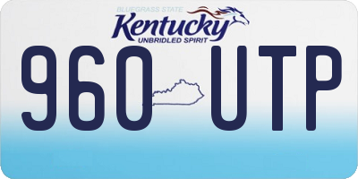 KY license plate 960UTP