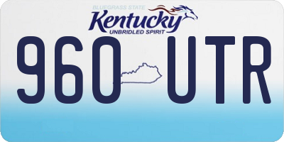 KY license plate 960UTR
