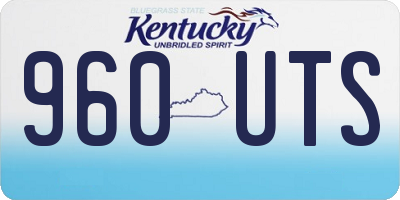 KY license plate 960UTS