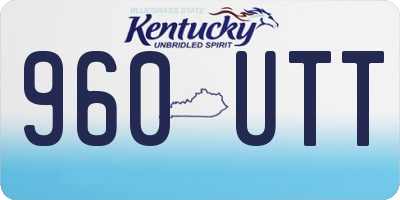 KY license plate 960UTT