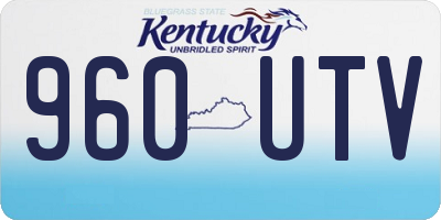 KY license plate 960UTV