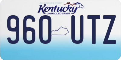 KY license plate 960UTZ