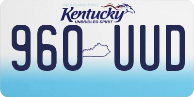 KY license plate 960UUD