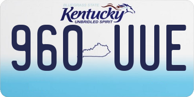 KY license plate 960UUE