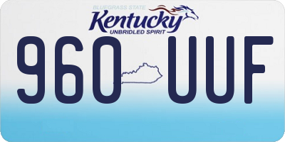 KY license plate 960UUF