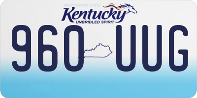 KY license plate 960UUG